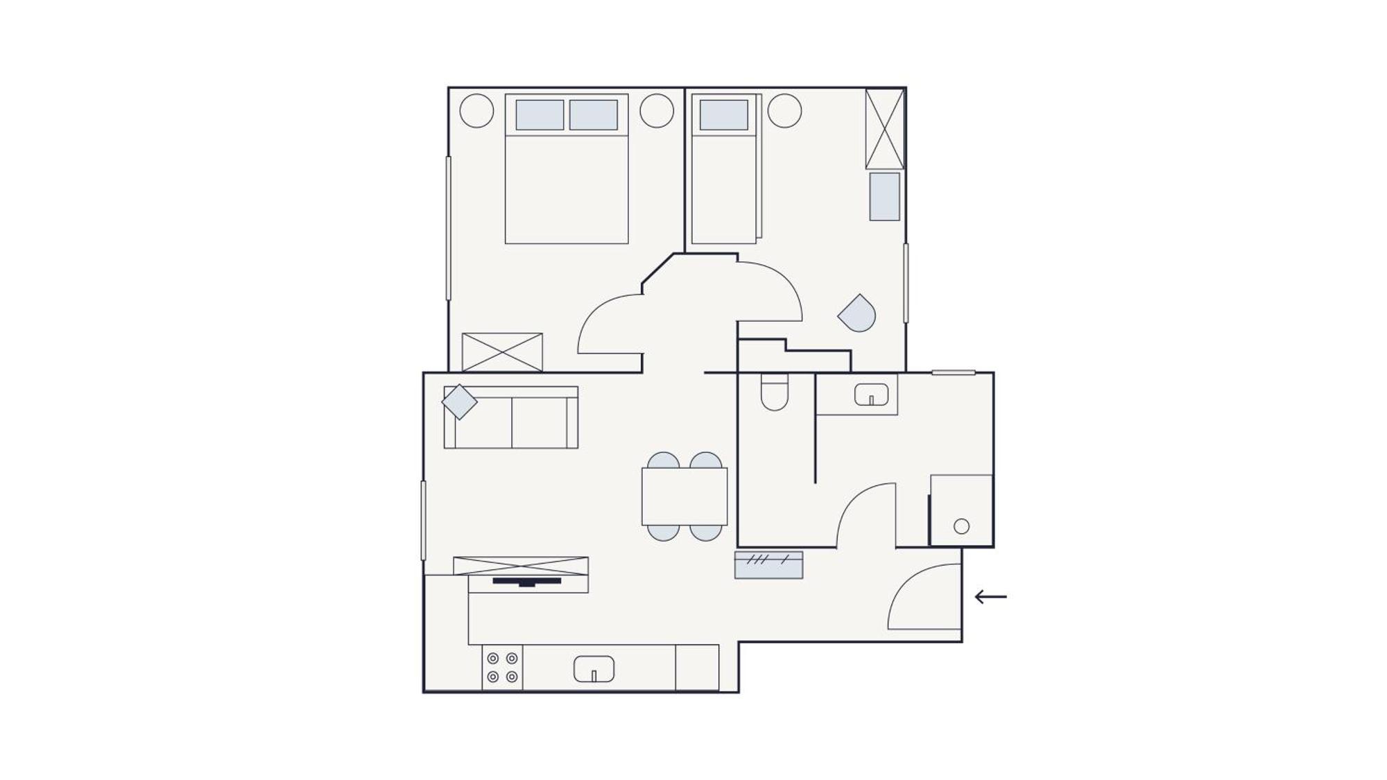 Two-Bedroom Apartment Air Condition